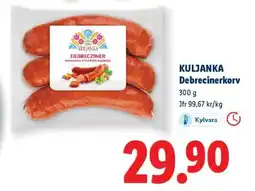 Lidl Kuljanka Debrecinerkorv erbjuda