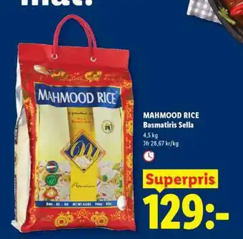 Lidl MAHMOOD RICE Basmatiris Sella erbjuda