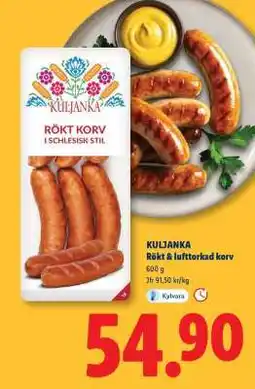 Lidl Kuljanka Rökt & lufttorkad korv erbjuda