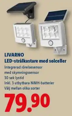 Lidl LIVARNO LED-strålkastare med solceller erbjuda