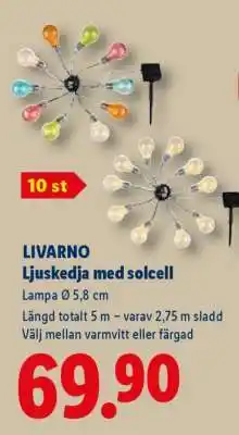 Lidl LIVARNO Ljuskedja med solcell erbjuda