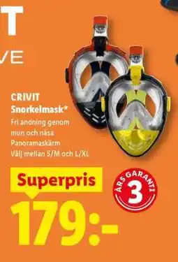 Lidl CRIVIT Snorkelmask erbjuda