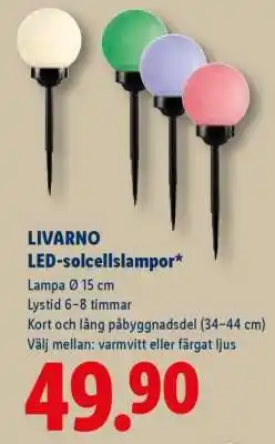 Lidl LIVARNO LED-solcellslampor erbjuda
