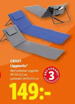 Lidl CRIVIT Liggmatta erbjuda