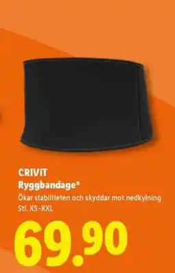 Lidl CRIVIT Ryggbandage erbjuda