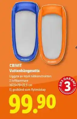 Lidl CRIVIT Vattenhängmatta erbjuda