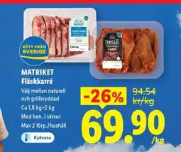 Lidl MATRIKET Fläskkarré erbjuda
