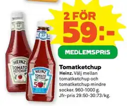 Stora Coop Tomatketchup Heinz erbjuda
