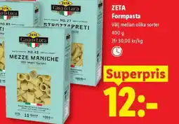 Lidl Zeta formpasta erbjuda