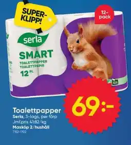 DollarStore Toalettpapper erbjuda