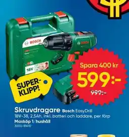 DollarStore Skruvdragare Bosch EasyDrill erbjuda