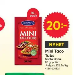 DollarStore Mini Taco Tubs erbjuda