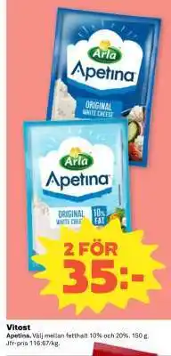 Coop Arla Apetina Original White Cheese erbjuda
