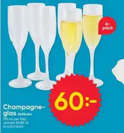 DollarStore Champagneglas KotiKulta erbjuda