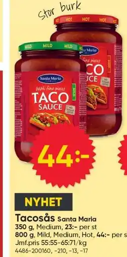 DollarStore Tacosås Santa Maria erbjuda