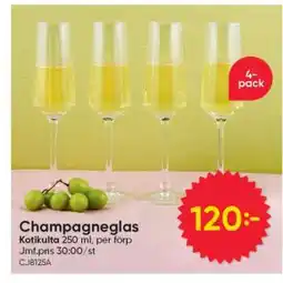 DollarStore CHAMPAGNEGLAS erbjuda