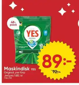 DollarStore Maskindisk YES erbjuda