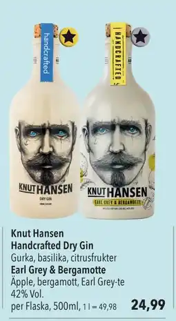 Citti Knut Hansen Handcrafted Dry Gin, Earl Grey & Bergamotte, EUR 24.99 erbjuda
