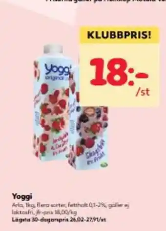 Hemköp Yoggi erbjuda