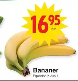 Matöppet Bananer erbjuda