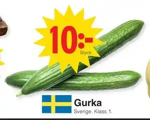 Matöppet Gurka erbjuda
