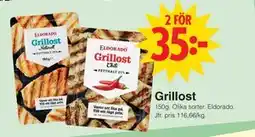 Matöppet Grillost erbjuda