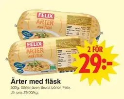 Matöppet Ärter med fläsk erbjuda