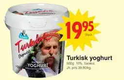 Matöppet Turkisk yoghurt erbjuda