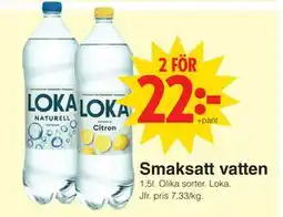 Matöppet Smaksatt vatten erbjuda