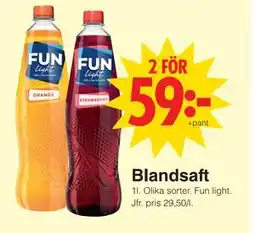 Matöppet Blandsaft erbjuda