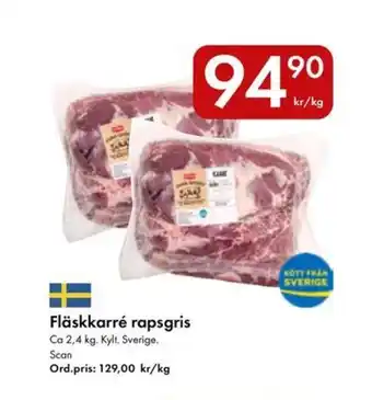 SCAN Fläskkarré rapsgris