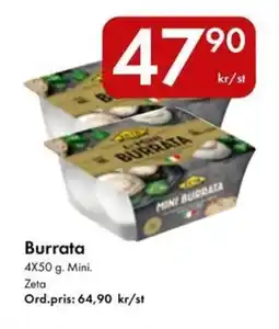 Snabbgross ZETA Burrata erbjuda