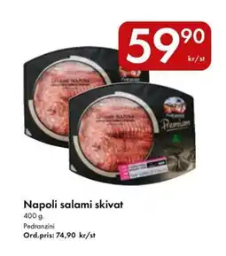 Snabbgross PEDRANZINI Napoli salami skivat erbjuda