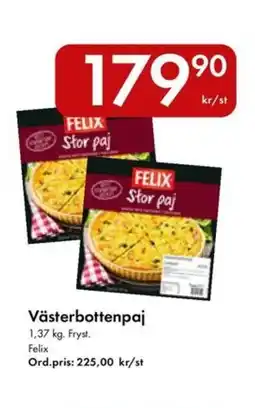 Snabbgross FELIX Västerbottenpaj erbjuda