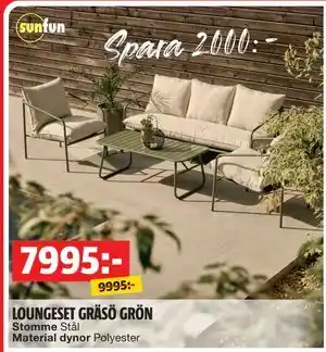 LOUNGESET GRÄSÖ GRÖN