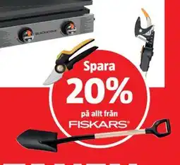 Bauhaus Spara 20% på allt från FISKARS erbjuda
