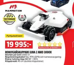 Bauhaus ROBOTGRÄSKLIPPARE LUBA 2 AWD 3000X erbjuda
