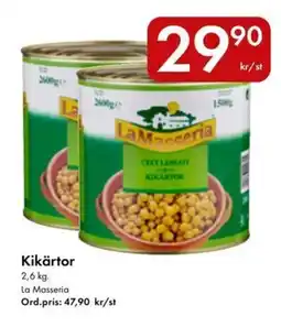 Snabbgross La Masseria Kikärtor erbjuda