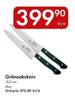 Snabbgross Mac Grönsakskniv erbjuda