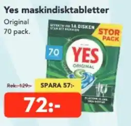 Bo Ohlsson Yes maskindisktabletter erbjuda