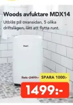 Bo Ohlsson Woods avfuktare MDX14 erbjuda
