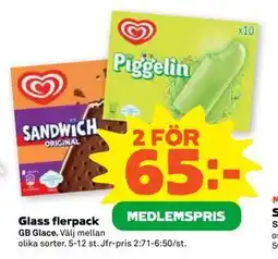 Stora Coop Glass flerpack, Medlemspris erbjuda