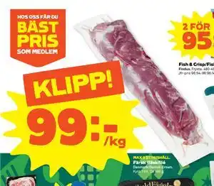 Färsk fläskfilé