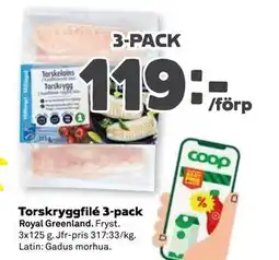 Stora Coop Torskryggfilé 3-pack erbjuda