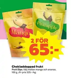 Chokladdoppad frukt