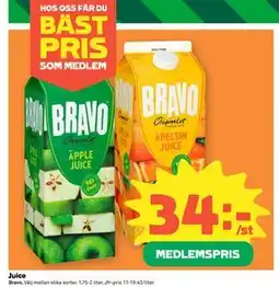 Coop Juice, Medlemspris erbjuda
