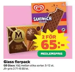 Coop Glass flerpack, Medlemspris erbjuda