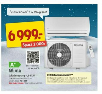 Jula Qlima Värmepump erbjuda