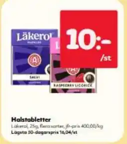 Hemköp Halstabletter erbjuda