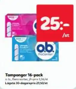 Hemköp Tamponger 16-pack erbjuda